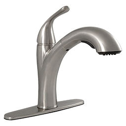 1-HANDLE PULL-OUT SPRAYER KITCHEN FAUCET - 804 BRUSHED NICKEL