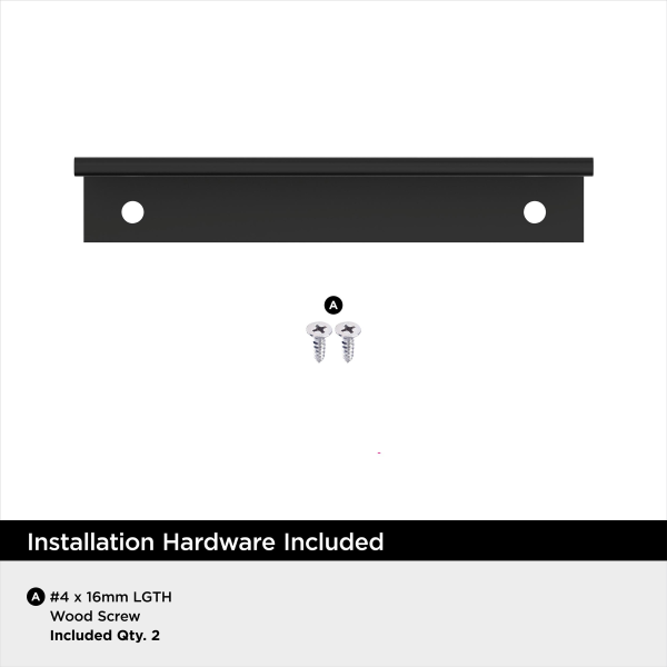 Edge Pull - Matt Black - 4 Inch