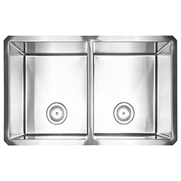 Stainless steel - Kitchen Sink - Double - HANDCRAFTED 16G 50/50-3219